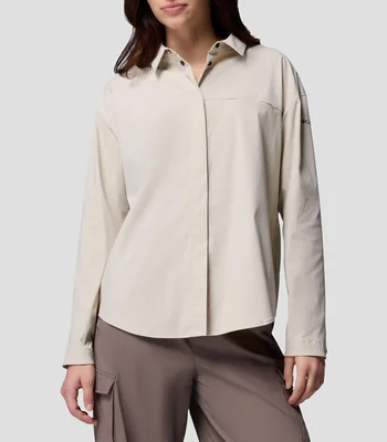 Camisa deportiva liso manga larga Mujer