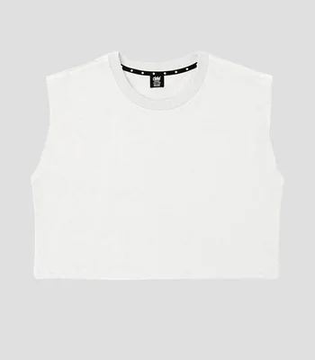 Top para correr cuello redondo sin mangas estampado Mujer