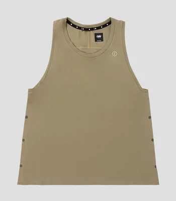 Tank para correr Singlet 2 Canvas cuello redondo sin mangas lisa Mujer