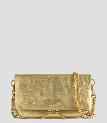 Bolsa clutch en piel lisa Mujer