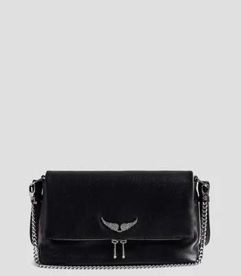 Bolsa Crossbody en piel Rocky II granulada Mujer