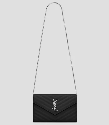Cartera en piel con líneas Mujer