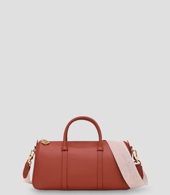 Bolsa shoulder Daylong en piel café terracota lisa Mujer