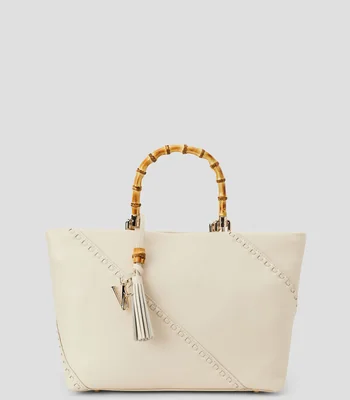 Bolsa satchel en piel lisa Mujer