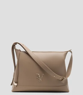 Bolsa Hobo en piel vacuna granulada Mujer