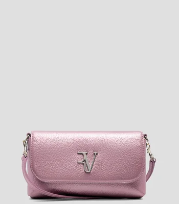 Bolsa clutch rosa en piel Rita Lisa Mujer