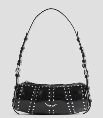 Bolsa bowler en piel Le Roudoudou con estoperoles Mujer