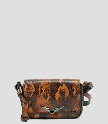 Bolsa Crossbody en cuero de vaca Le Zazi Wild animalskin Mujer
