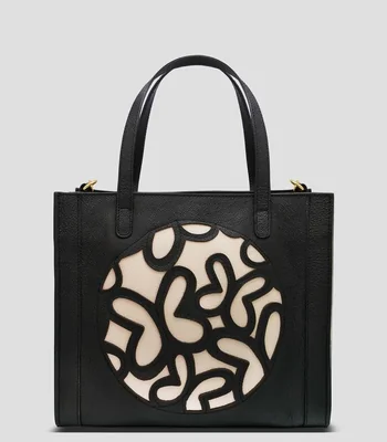 Bolso mini tote negro en piel Mujer