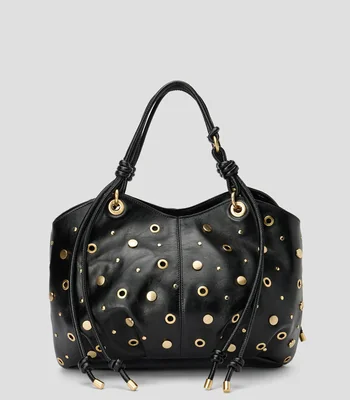 Bolsa Tote en piel vacuna Berry fantasía Mujer