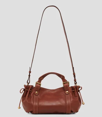 Bolsa shoulder 12H en piel café Mujer