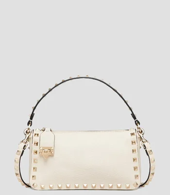 Bolsa crossbody de cuero Rockstud con estoperoles Mujer