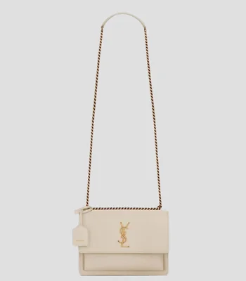 Bolsa crossbody beige en piel Sunset Mujer