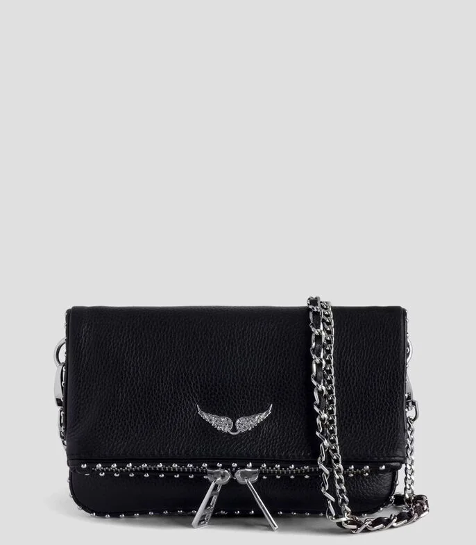 Bolsa shoulder en piel granulada Mujer