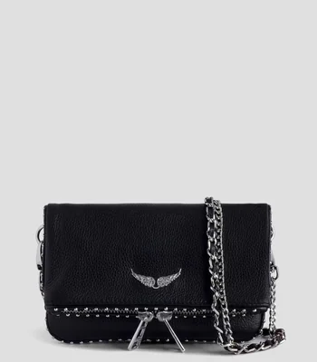 Bolsa shoulder en piel granulada Mujer