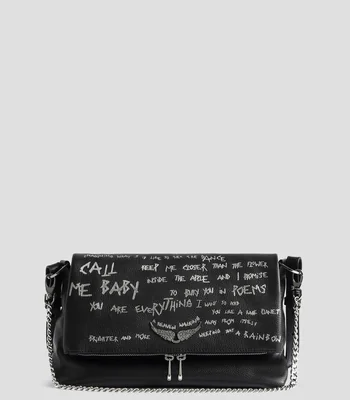 Bolsa Crossbody en piel Rock II Graffiti con estampado Mujer