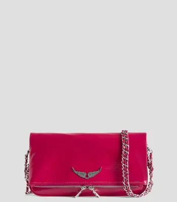 Bolsa crossbody Rock en piel liso Mujer