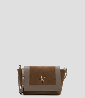 Bolsa messenger lisa con detalle texturizado Mujer