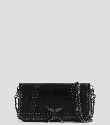 Bolsa Crossbody en piel Rock Vintage con estoperoles Mujer