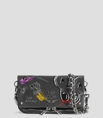 Bolsa clutch en piel Rock Nano Humberto estampada Mujer