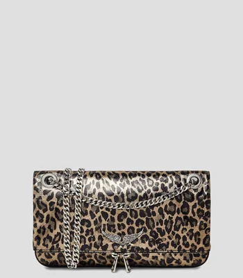 Bolsa Shoulder en cuero de vaca Rock II Metal animalprint Mujer