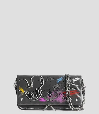 Bolsa clutch en piel Rock Humberto estampada Mujer