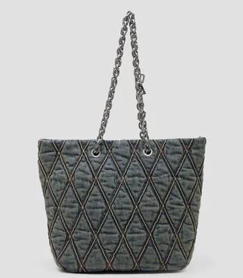 Bolsa Tote Charm Deslavada Mujer