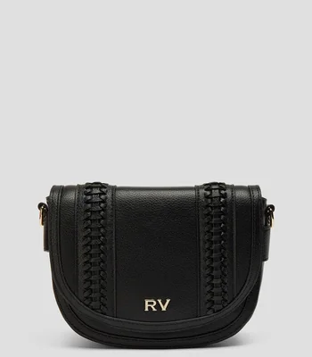 Bolso crossbody negro en piel Crafts Mujer