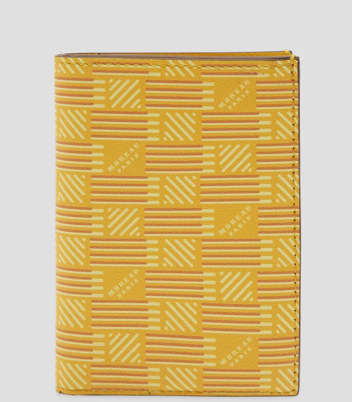 Cartera bifold en piel estampado Mujer