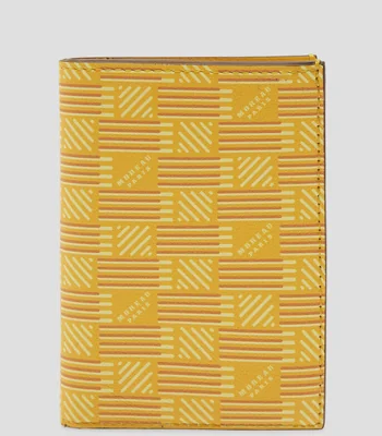 Cartera bifold en piel estampado Mujer