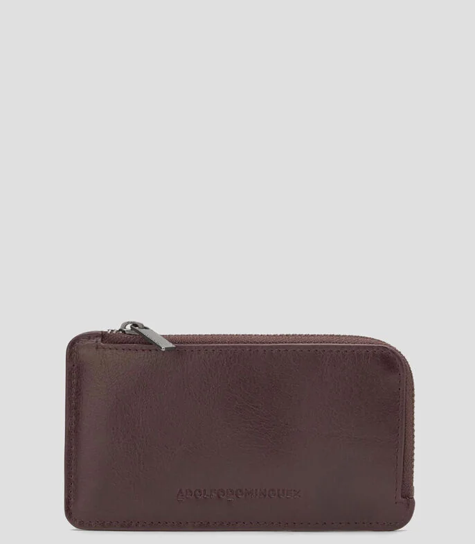 Cartera en piel lisa Mujer
