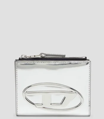 Cartera bifold en piel 1DR Zip II liso Mujer