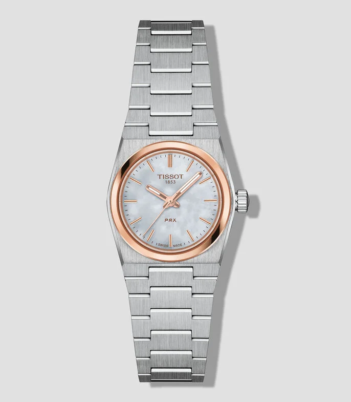 Reloj para Mujer PRX, Casual, Oro Rosa, Plateado