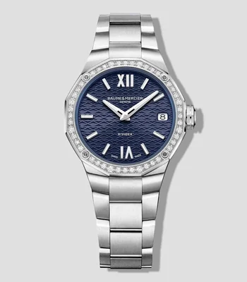 Reloj para Mujer Rivera De Vestir Plateado, Azul