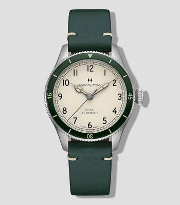 Reloj Unisex Khaki Aviation Pilot Pioneer Casual, Plateado