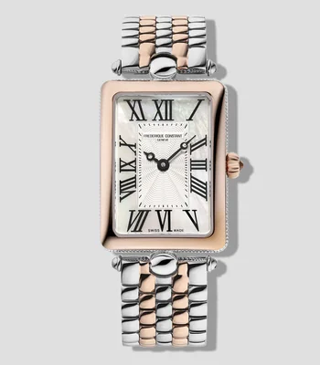 Reloj para Mujer Carree Art Deco Casual Plateado, Oro Rosa