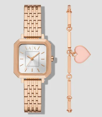 Set de Reloj y Brazalete para Mujer