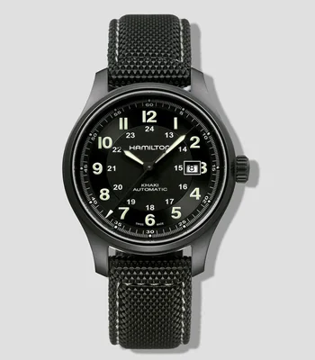 Reloj Unisex Khaki Titanium Auto Casual Negro
