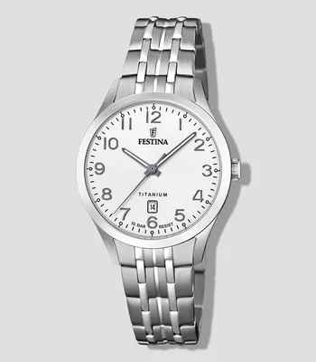 Reloj para Mujer Calendario Casual, Plateado