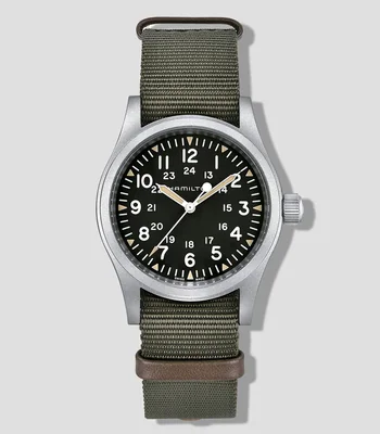 Reloj Unisex Khaki Field Mechanical Casual, Plateado