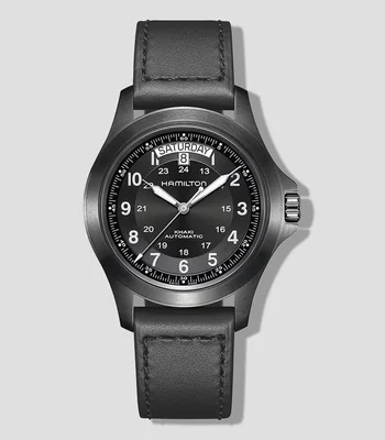 Reloj Unisex Khaki Field King Auto casual Negro