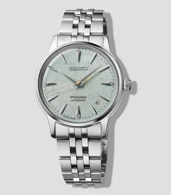 Reloj Unisex Presage Casual Verde, Plateado