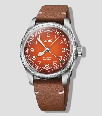 Reloj Unisex Oris x Cervo Volante casual, Plateado, Café