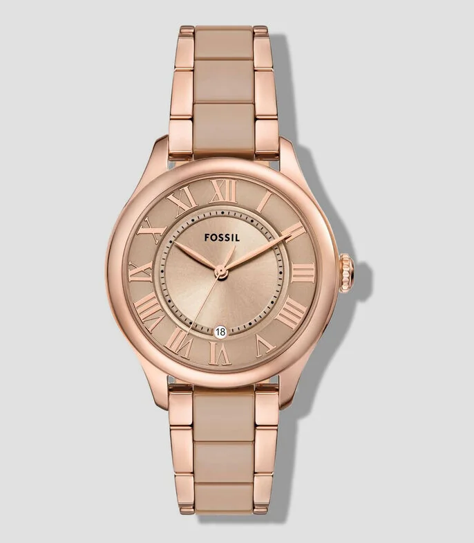 Reloj para Mujer Clasico Oro Rosa, Cafe