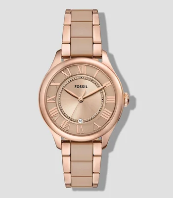 Reloj para Mujer Clasico Oro Rosa, Cafe