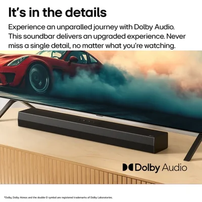Barra de sonido LG S20A de 2.0 canales con Dolby Digital y DTS Digital Surround