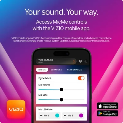 Barra de sonido Karaoke VIZIO MicMe 2.1 SK210X-0805 con 2 micrófonos inalámbricos