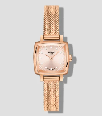 Reloj para Mujer Lovely Square de vestir, color oro rosa
