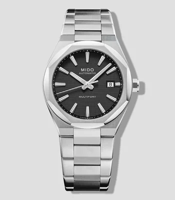 Reloj Unisex Multifort 8 One Crown Casual Negro, Plateado