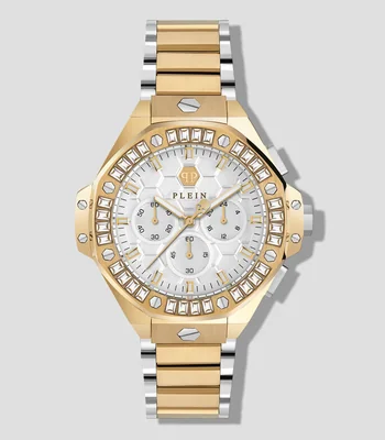Reloj Unisex Plein Chrono Royal de vestir Blanco